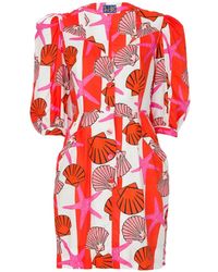 LHD - Starfish Seashell Print Dress - Lyst