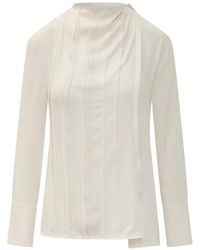 Victoria Beckham - Seam-Detail Long-Sleeve Blouse - Lyst