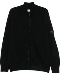 C.P. Company - Lambswool Lens Zipped Sweater - Lyst