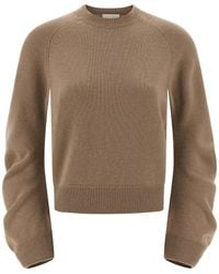 Nude - Cuffed-Sleeve Crewneck Sweater - Lyst