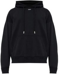 Off-White c/o Virgil Abloh - Graphic-Print Drawstring Hoodie - Lyst