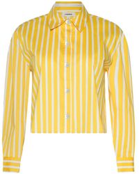 L'Agence - Cosette Cropped Striped Shirt - Lyst