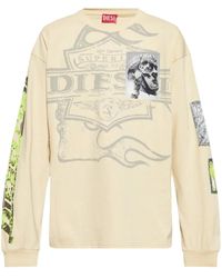 DIESEL - T-Boxt-Ls-Slits-R5 T-Shirt - Lyst