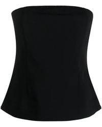 Co. - Strapless Stretch-Crepe Top - Lyst