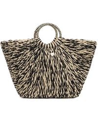 Twinset - Woven Heart-Plaque Beach Bag - Lyst