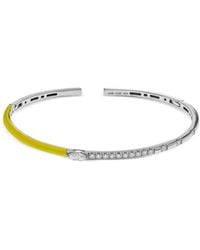 Jewels Aficionado - 18K Diamond Cuff Bracelet - Lyst