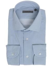 Corneliani - Herringbone-Pattern Stretch Shirt - Lyst