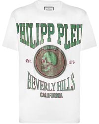 Philipp Plein - Crystal-Embellished Cotton T-Shirt - Lyst