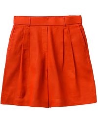 Benetton - Pleated Bermuda Shorts - Lyst