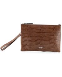 Tom Ford - Lizard-Effect Leather Pouch - Lyst