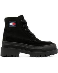 Tommy Hilfiger - 40Mm Logo-Patch Lace-Up Boots - Lyst