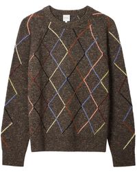 Paul Smith - Argyle-Intarsia Flecked-Knit Sweater - Lyst