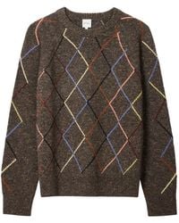 Paul Smith - Argyle-Intarsia Flecked-Knit Sweater - Lyst