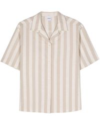 Aspesi - Striped Slub-texture Shirt - Lyst
