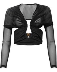 Christopher Esber - Haut Crop Orbit Côtelé Et Transparent - Lyst