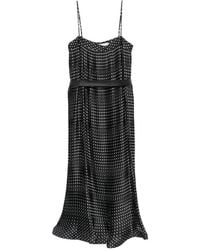 SIMONA CORSELLINI - Polka-Dot Pleated Midi Dress - Lyst