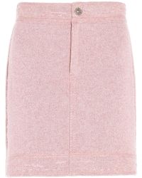 Barrie - Contrast-Stitch Mini Skirt - Lyst