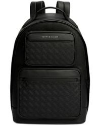 Tommy Hilfiger - Sac À Dos À Logo Imprimé Et Empiècement Texturé - Lyst