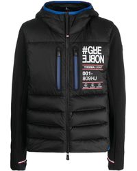 3 MONCLER GRENOBLE - Logo Print Quilted Hooded Jacket - Lyst