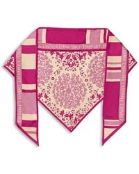 Twinset - Écharpe Rayée En Laine À Fleurs - Lyst