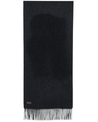 Canali - Sciarpa Con Logo E Frange - Lyst