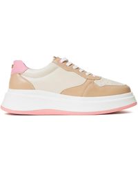 Twinset - Colour-Block Faux Leather Trainers - Lyst