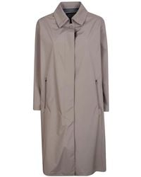 Herno - Cappotto Con Chiusura Nascosta - Lyst