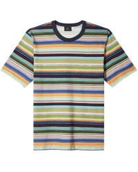 Paul Smith - Striped Cotton T-Shirt - Lyst