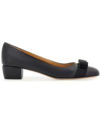 Ferragamo - Escarpins En Cuir À Nœud Vara 30 Mm - Lyst