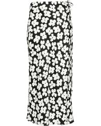 MSGM - Midi-Jurk Met Bloemenprint - Lyst