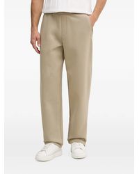 ARMANI EXCHANGE - Logo-Plaque Straight-Leg Trousers - Lyst