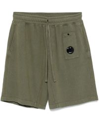 C.P. Company - Fleece Cargo Shorts Met Lens-Detail - Lyst