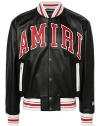 Amiri - Leather Bomber Jacket - Lyst