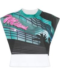 Palm Angels - Graphic-Print Sleeveless Top - Lyst