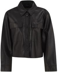 Weekend by Maxmara - Cropped Lamb Leather Jacket - Lyst