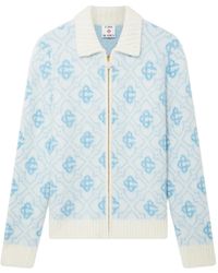 CASABLANCA - Pattern Zip-up Cardigan - Lyst