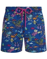 Vilebrequin - Short De Bain Aquarium À Lien De Resserrage - Lyst