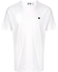 Comme des Garçons - T-shirt Met Geborduurd Logo - Lyst