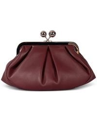 Weekend by Maxmara - Small Pasticcino Pleated Leather Clutch Bag - Lyst