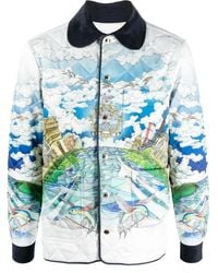CASABLANCA - Graphic-print Quilted Jacket - Men's - Cotton/polyester - Lyst