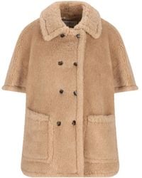 Max Mara - Double-Breasted Teddy Jacket - Lyst