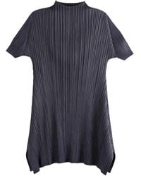Pleats Please Issey Miyake - Monthly Colors:July Pleated Short-Sleeve Tunic - Lyst