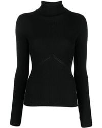 ANDREADAMO - Balaclava-Hood Ribbed Jumper - Lyst