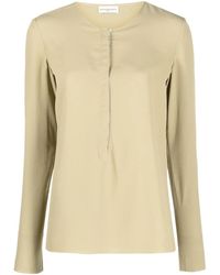 Veronique Leroy - Round-Neck Long-Sleeve Blouse - Lyst
