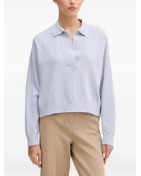 Sisley - Pull Polo En Maille Bouclée - Lyst