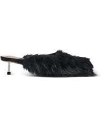 Simone Rocha - Stiletto Faux-Fur Mules - Lyst