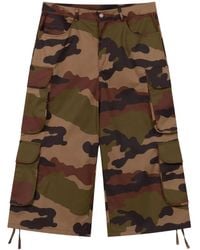 ROUGH - Camouflage-Pattern Cargo-Pockets Shorts - Lyst