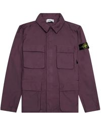 Stone Island - Geknöpfte Jacke mit Klappentaschen - Lyst