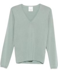 Allude - V-Neck Long-Sleeve Sweater - Lyst