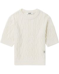 SJYP - Crew-neck Cable-knit Top - Lyst